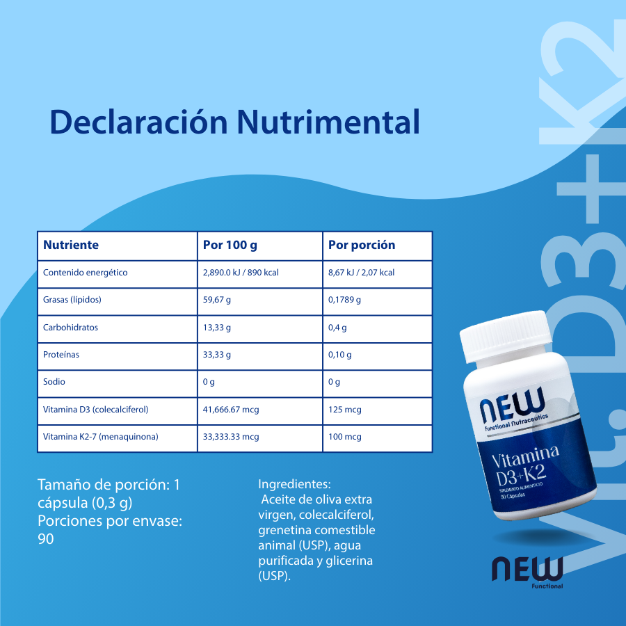 VITAMINA D3+K2 5,000 UI NEW - Image 4